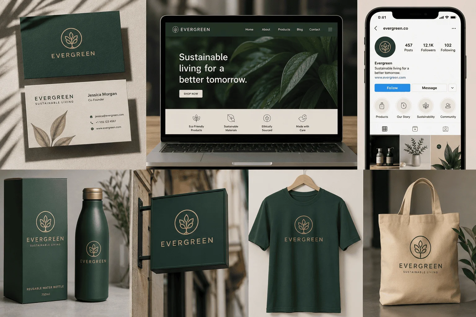 Professional logo used across website, business cards, packaging, and social media